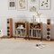 Record Player Stand with Record Storage Shelf and Charging Station - 21"L x 18"W x 31"H
